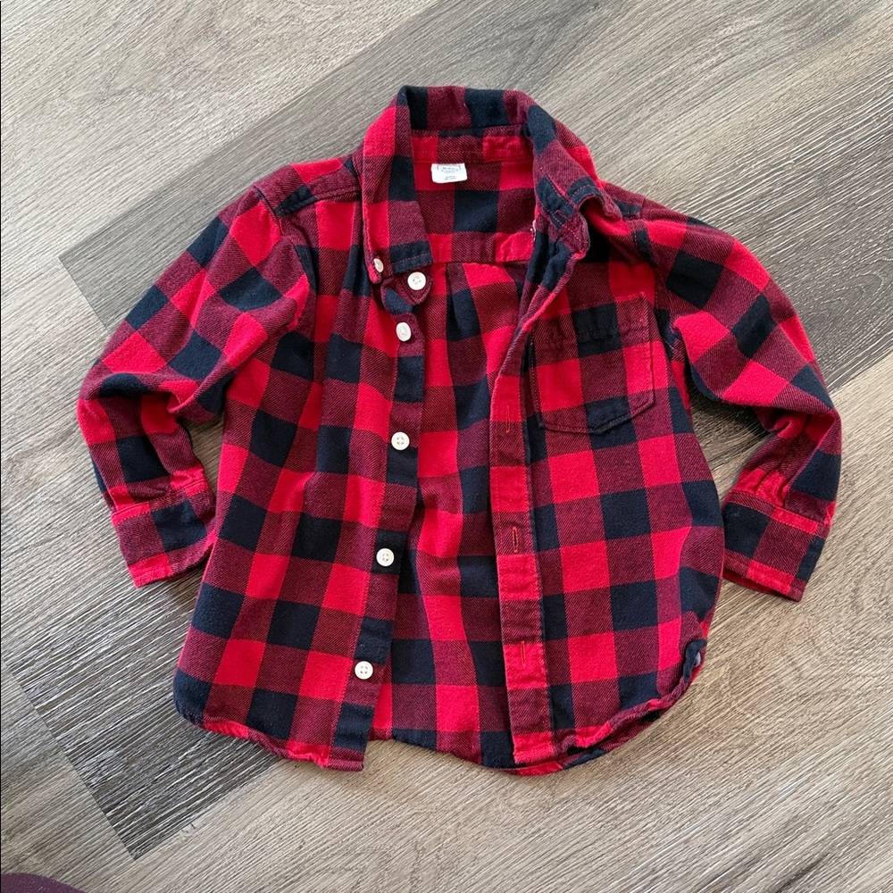 GAP Plaid Red and blue Kids Shirt